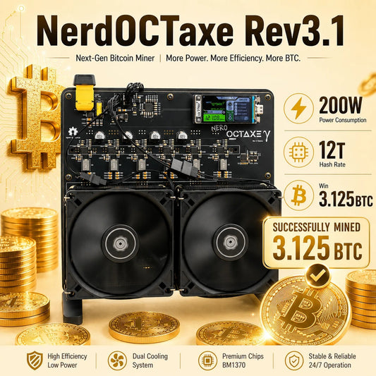 Nerdoctaxe Rev3.1 Home Crypto Miner 12Th/s