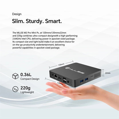 MLLSE Mini PC Intel J3710 8GB RAM 128GB