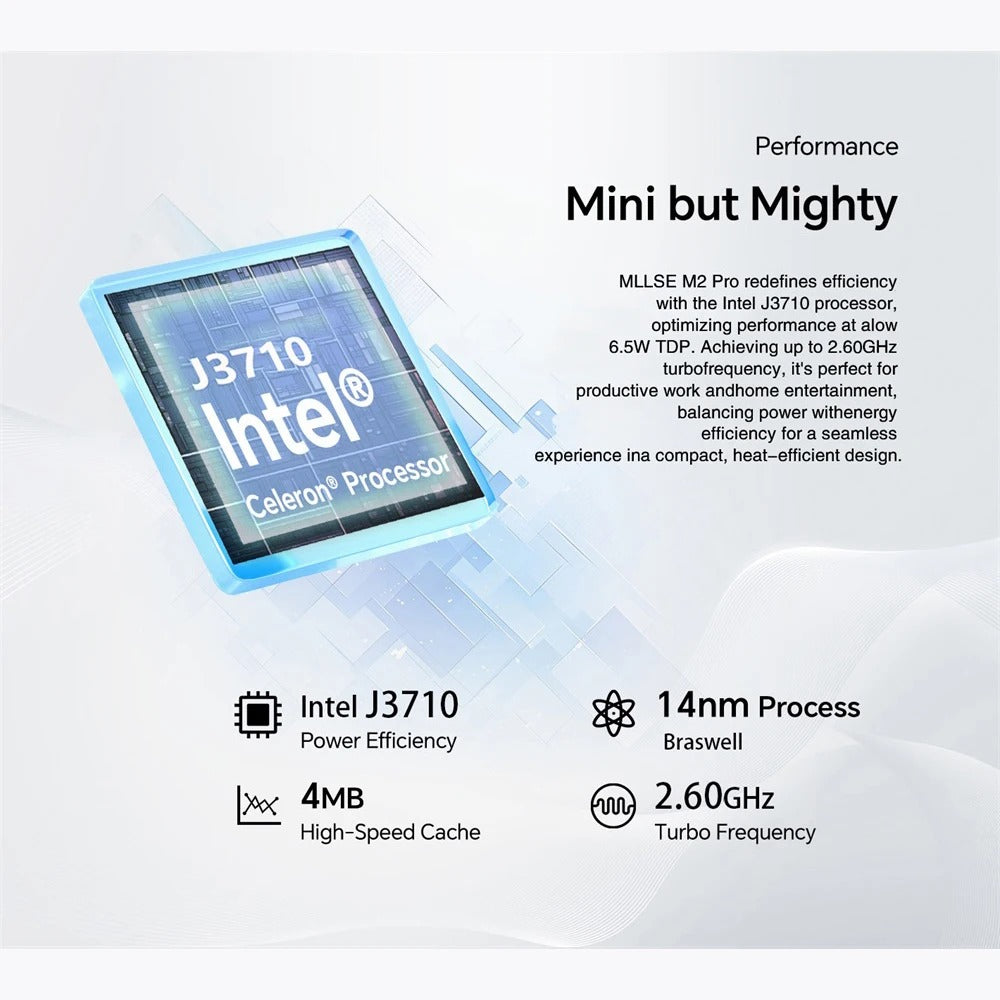MLLSE Mini PC Intel J3710 8GB RAM 128GB