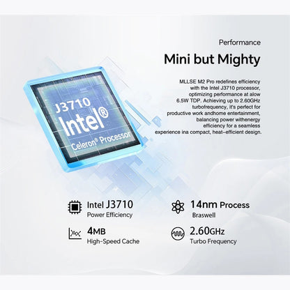 MLLSE Mini PC Intel J3710 8GB RAM 128GB