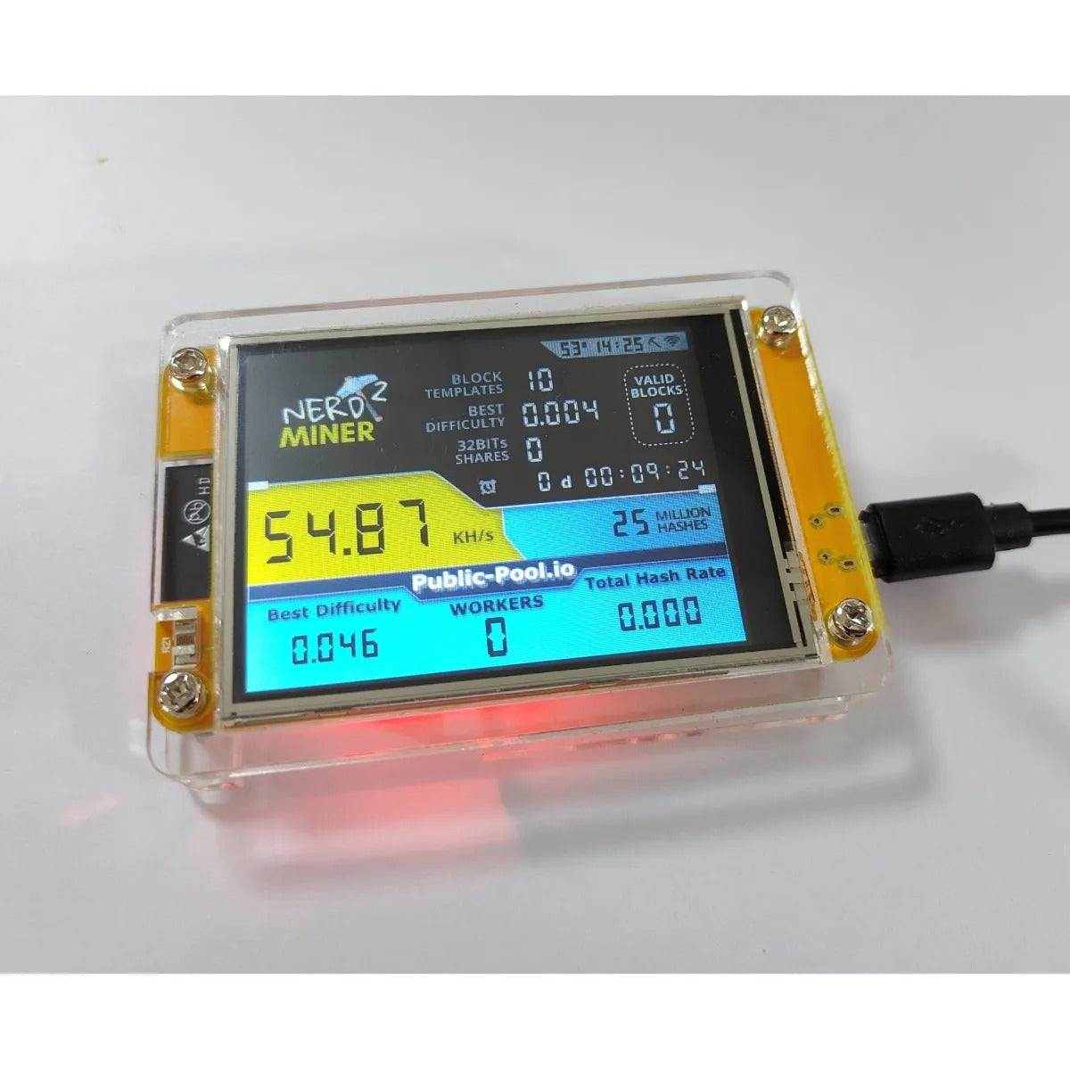 NerdMiner V2 Compact Bitcoin Miner 2.8"