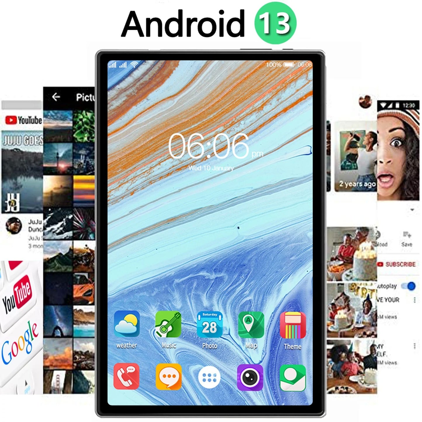 10.1" Android Tablet 4GB 64GB Dual SIM